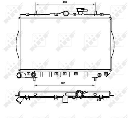 NRF-OE 53262 Radiator, engine cooling for HYUNDAI