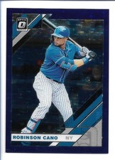 Robinson Cano 2019 Panini Donruss Optic Purple Stars Prizm #122 #/125 - NY Mets