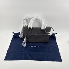 Cole Haan NWT Antonia Satchel Storm Cloud Grey Pebbled Leather Handbag CHR11222