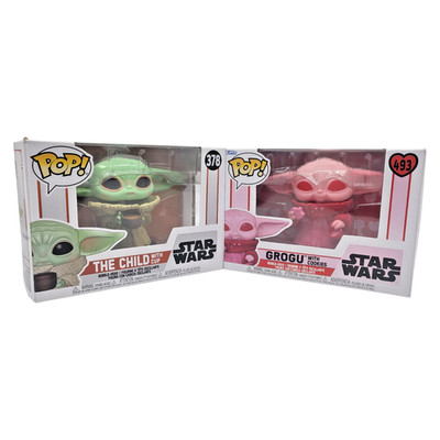 Funko Pop Star Wars Grogu with Cookies 493 The Child with Cup 378 Mandalorian