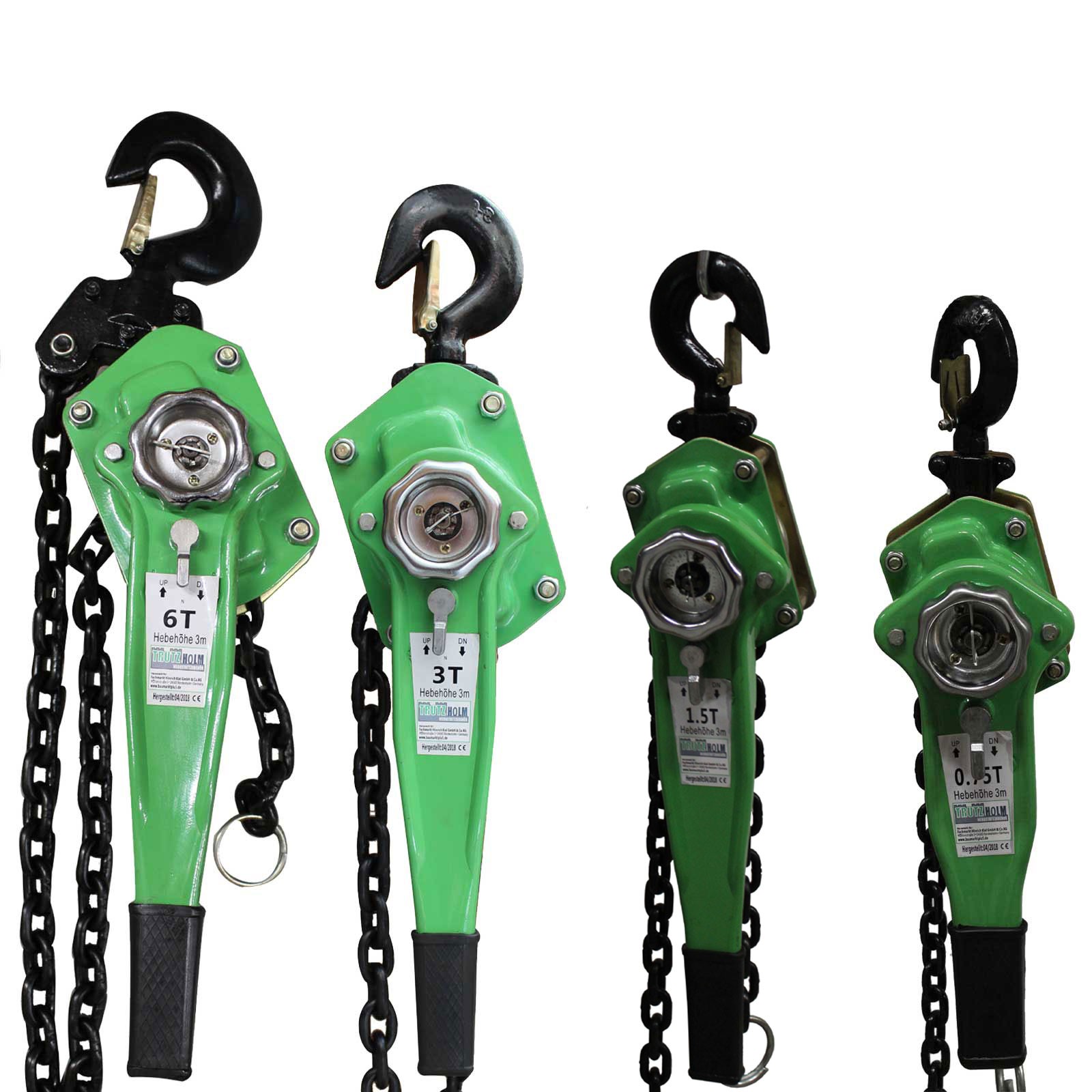 Ratschenzug Kettenzug Hebezug Hebelzug Flaschenzug div. 0,75t, 1,5t, 3t, 6t