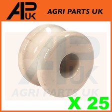 25 Small Porcelain Donut Insulators Ring Electric Fence Poly Wire Rope Doughnut