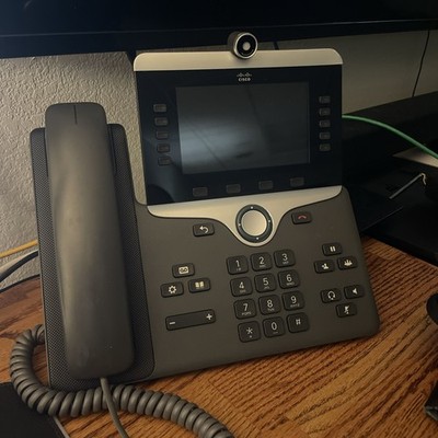 Used Cisco CP-8845-K9 5 Line IP Video Phone - Charcoal