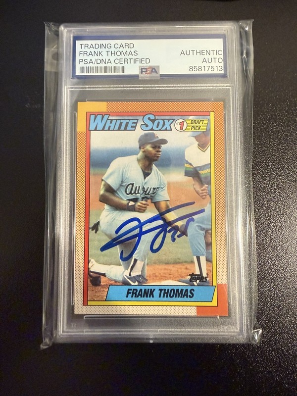 Frank Thomas 1990 Topps #414 Rookie RC Signed PSA Authentic Auto White Sox