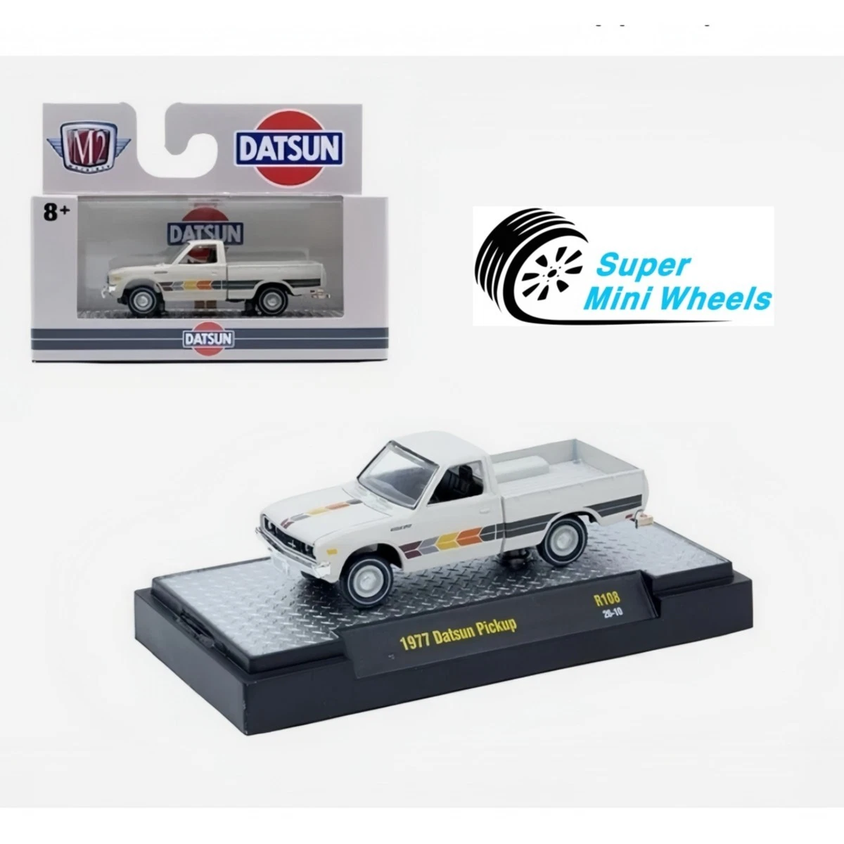 M2 Machines 1/64 - Datsun 1974 Truck Moon Equipped - Édition Chase Limitée 400 Pcs - Occasion
