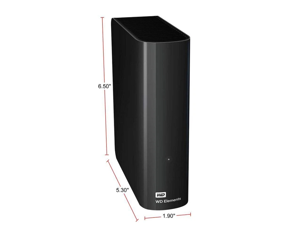 WD Elements 12TB USB 3.0 Desktop External Hard Drive WDBWLG0120HBK-NESN Black - Image 3 of 4