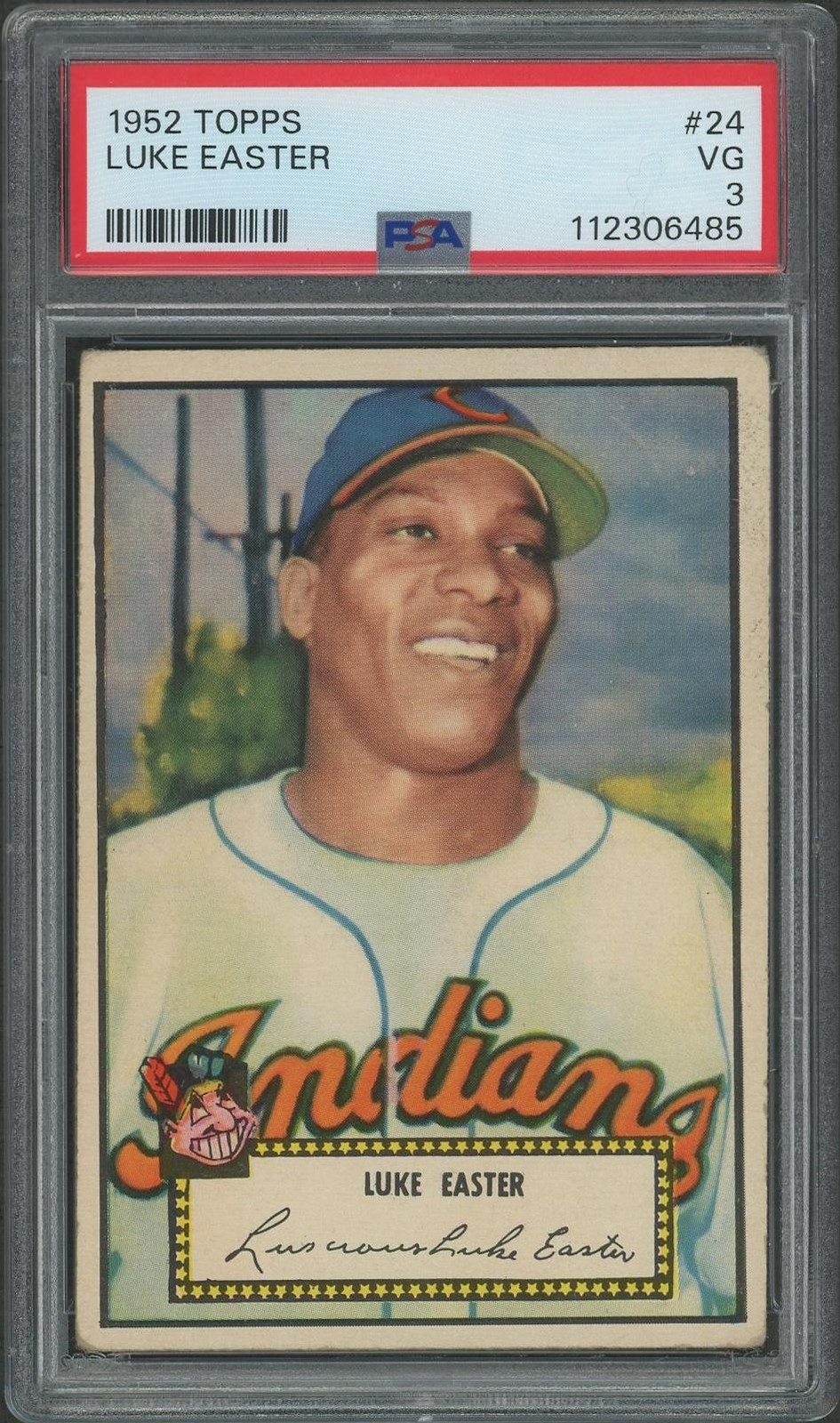 1952 Topps Baseball #24 Luke Easter PSA 3 (VG)