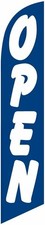 Open blue/white Feather Banner Swooper Flag - Replacement FLAG ONLY