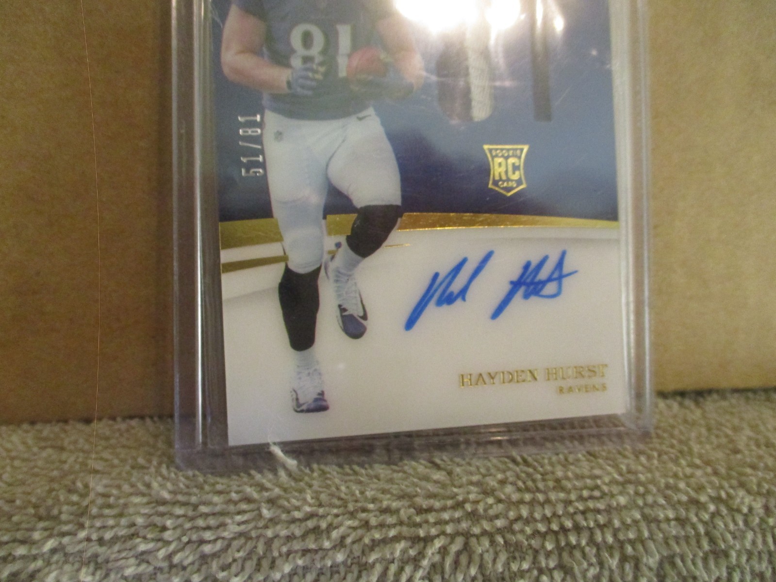 2018 PANINI IMMACULATE HAYDEN HURST #IN-HH RC 2 COLOR PATCH ON CARD AUTO 51/81 view 7
