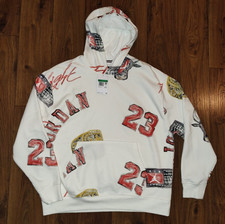 AUTHENTIC AIR JORDAN AOP BROOKLYN GRAPHIC PULLOVER FLEECE HOODIE FN4545-133 XL