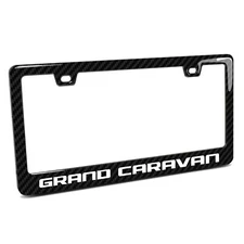 Dodge Grand-Caravan Black Real 3K Carbon Fiber Finish ABS Plastic License Frame