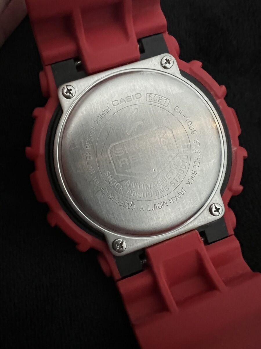 Casio G-Shock 5081 Red GA-100B Digital and Analog Watch | eBay Casio G-Shock 5081 Red GA-100B Digital and Analog Watch | eBay