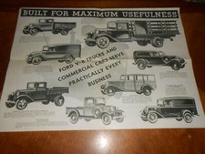 1934 Ford Truck Brochure 34 Wagon Pickup Panel Stake Bodies Etc. Catalog