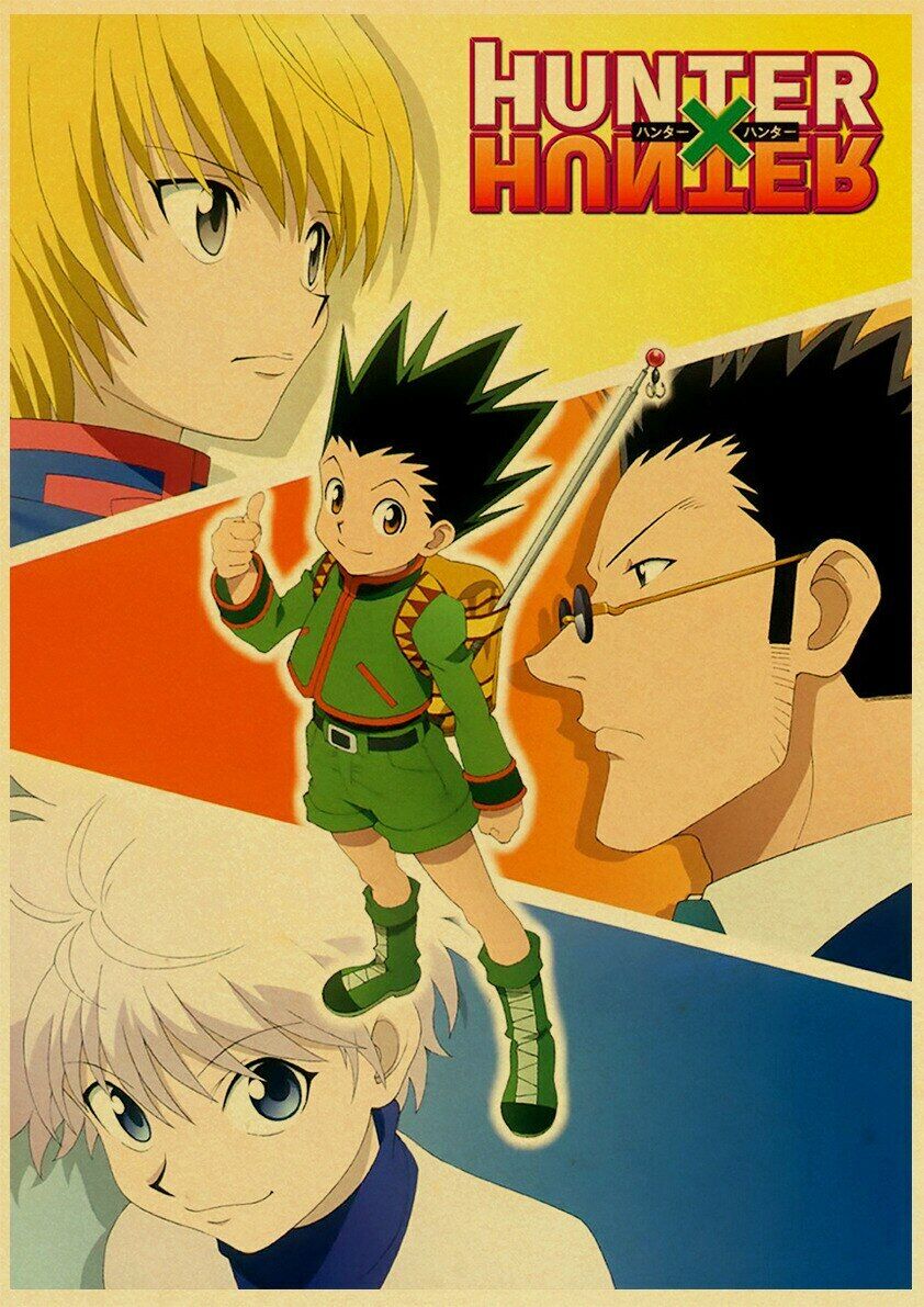 Clássico japonês Anime Hunter x Hunter Poster, pintura vintage