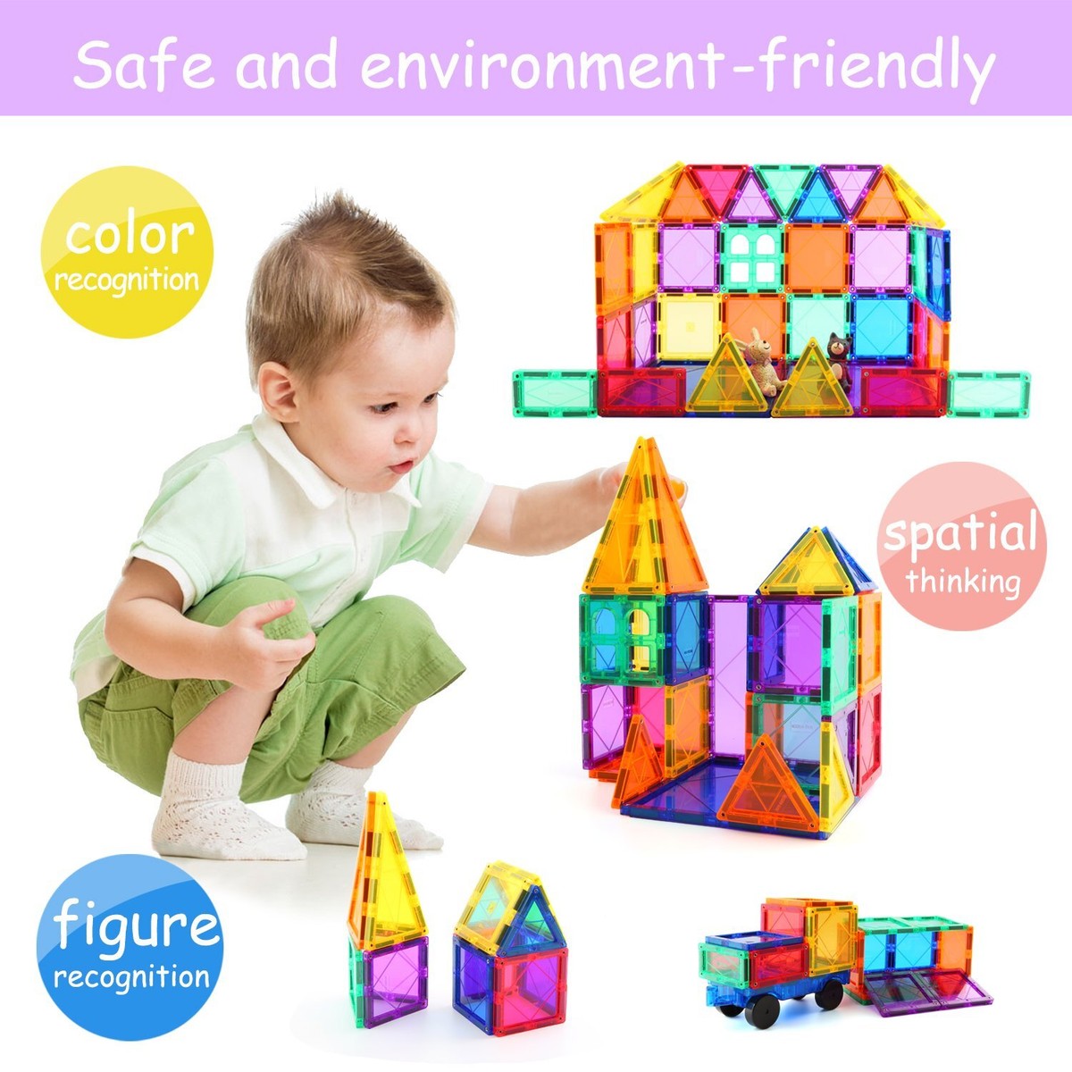 Children Hub Magnetic Tiles Set 100 Piece for sale online