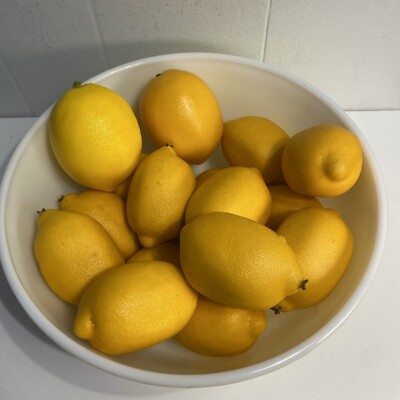 Lot of 17 Plastic Fruit Lemons Life Like Realistic Stage Prop Movie Set Home