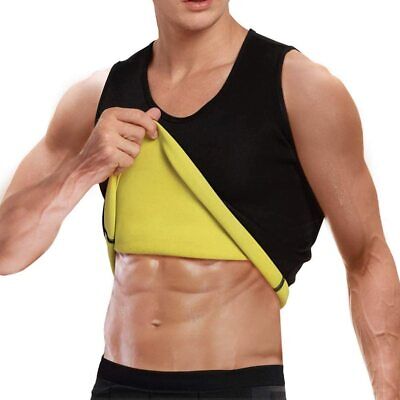 Men's Neoprene Sauna Vest Sweat Shirt Redu Fat Body Shaper for GYM Training Top 