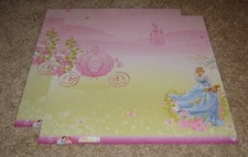 Disney EK Success Single Sided Scrapbook 12x12 Glitter Paper(2) ~ Cinderella