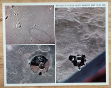Vintage NASA Photo Apollo 10 Lunar Orbit Mission May 1969 8x10