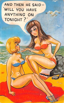 COMIC POSTKARTE THEAMES BIKINI GEBRAUCHT UNGELAUFEN GUT PLUS BIS SEHR GUT