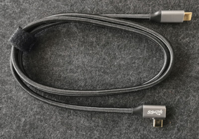 USB-C 3.2 90° Grad Winkel auf Gerade Video Daten Ladekabel 1m 100W 10GB 4K QC4.0