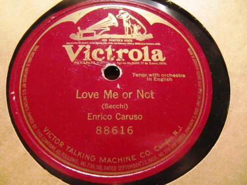1920 Enrico Caruso singt Englisch Thomas Campion LOVE ME OR NOT Secchi VIC 88616