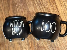 Rae Dunn Witch’s Brew & Boo Cauldron Mug. HTF 🎃