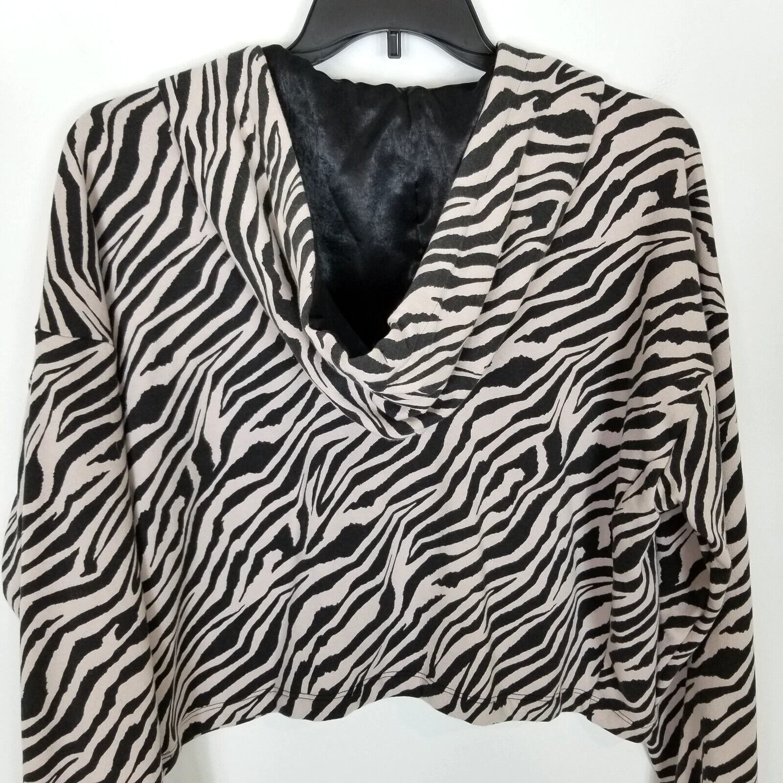 UNDERCOVER Felpa con cappuccio Victoria's Secret donna stampa animalier cropped taglia M boxy