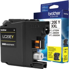 Brother MFC-J5920DW LC20EY Yellow Extra High Yield Ink Cartridge 1,200 Yield