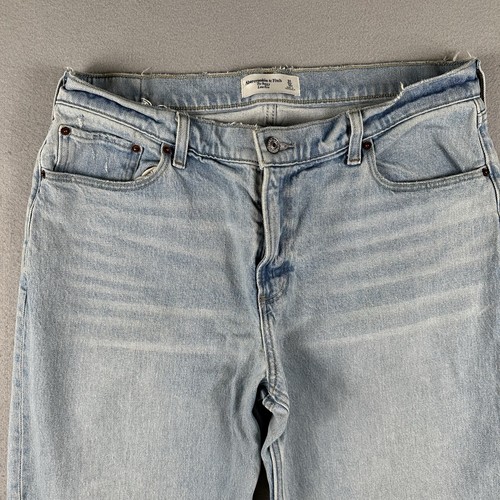 Abercrombie Fitch Jeans Women’s 36x30 31/12r Blue Denim The Baggy Low Rise - Picture 2 of 21