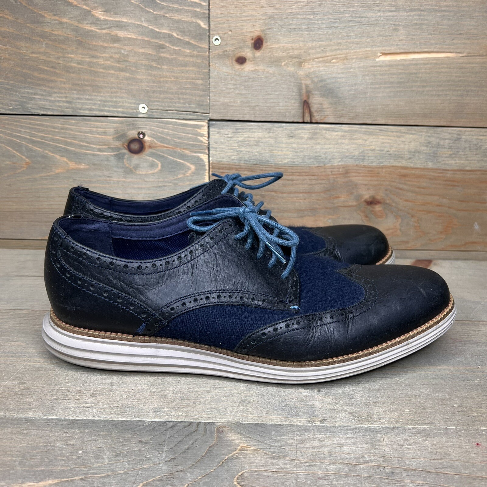 SAOLA Scarpe da ginnastica Oxford Cole Haan Grand Os blu navy tip C23416 taglia 12