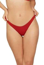 L Space L49114 Red Camancho Classic Bikini Bottoms, Women's Size S