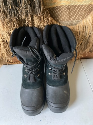 Field And Stream Black Leather Rubber Lined Hunting Boots Size 14 Waterproof - Picture 4 of 10
