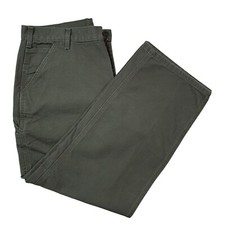 VTG 38 X 29.5 Carhartt Drab Green Canvas Cotton Carpenter Pants 4800