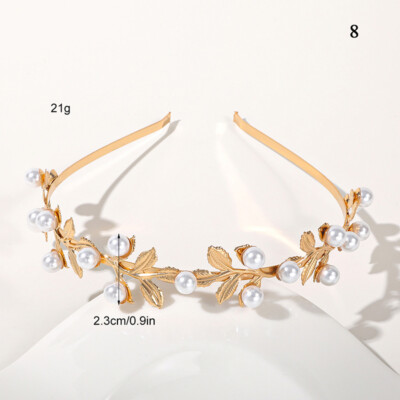 Frauen Metall Gold Blatt Stirnband Blatt Stirnband Haar Hoop Krone Zubehör  