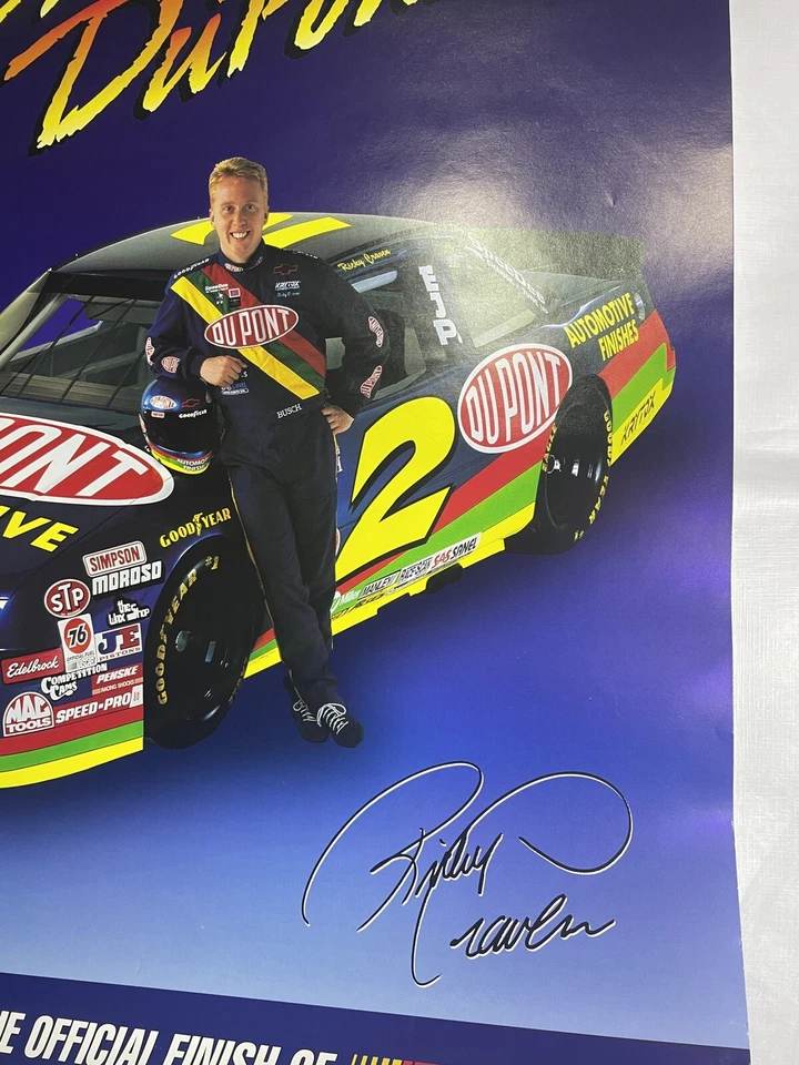 Póster Ricky Craven Dupont 1993 Nascar Winston Cup Foto 2 de 4