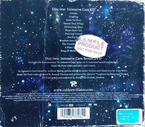 Robbie Williams - Intensive Care Promo + DVD. 2005 Aussie 12 Track CD EX - Picture 3 of 8