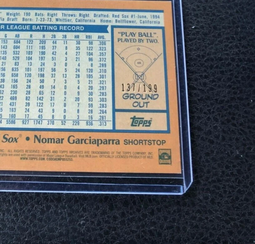 2022 Topps Archives Nomar Garciaparra Silver Foil Parallel 137/199 - Image 2 of 2