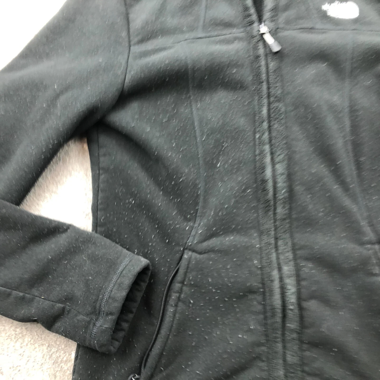 north-face fleece full zip hiking outdoors jacket