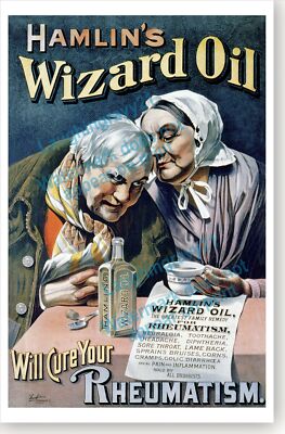 Hamlin's Hamlins Wizard Oil Retro Rheumatism Cure Quack Medicine Poster ...