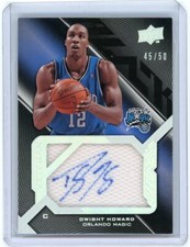 2008-09 UD Black Basketball Relic Autograph #SPV-DH Dwight Howard #45/50