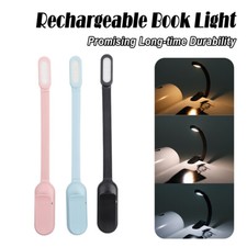 Usb Rechargeable Mini Led Book Light Clip-on Reading Lights Lamp 360° Bending