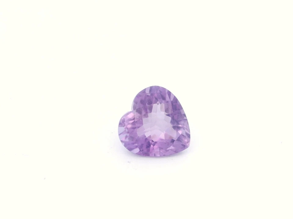 5.86ct Loose Faceted Heart Cut Lab Created Rose De France Amethyst 12 x 12mm - Image 2 of 4