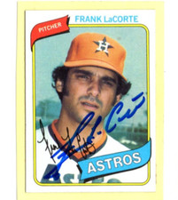 Autographed Frank LaCorte Astros 1980 Topps signed