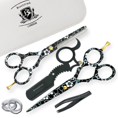 Pro Barber Friseur Ausdünnung 5,5'' Scheren Set Straight Cut Hals Rasierer Kit