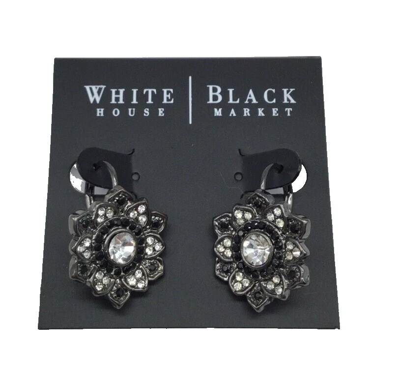 White House Black Market Crystal Stud Fashion Earrings