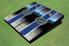 University of Florida Field Long Stripe Matching Royal Themed Cornhole Boards