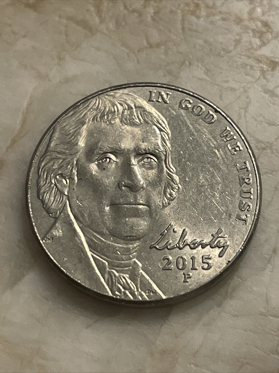 2015 P Jefferson Nickel Five (5) Cent Full Steps Actual Coin