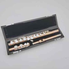 Beautiful Gold Lacquer Muramatsu Flute Closed Holes Split E 16 Keys Instrument -