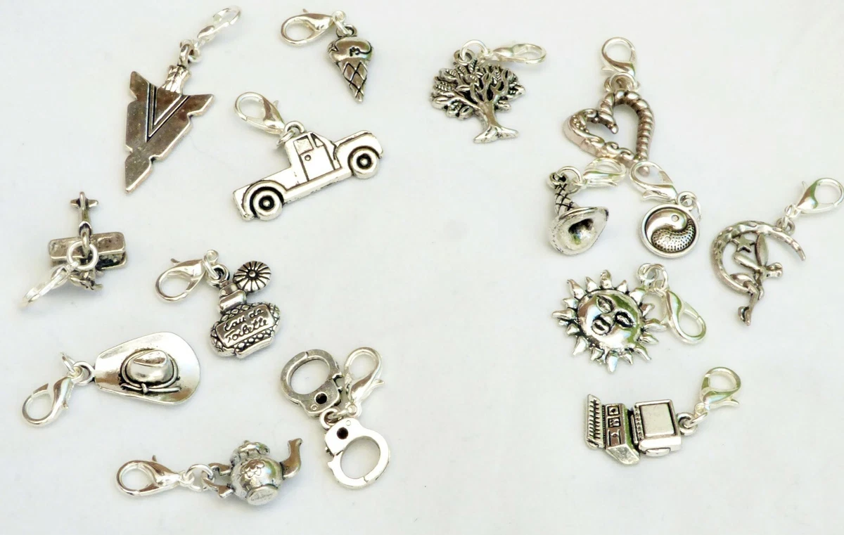 Clip on Charms for Bracelet Listing 2 Lots to choose Tibetan Silver